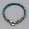 Italgem Steel Italgem Faded Blue Leather Bracelet