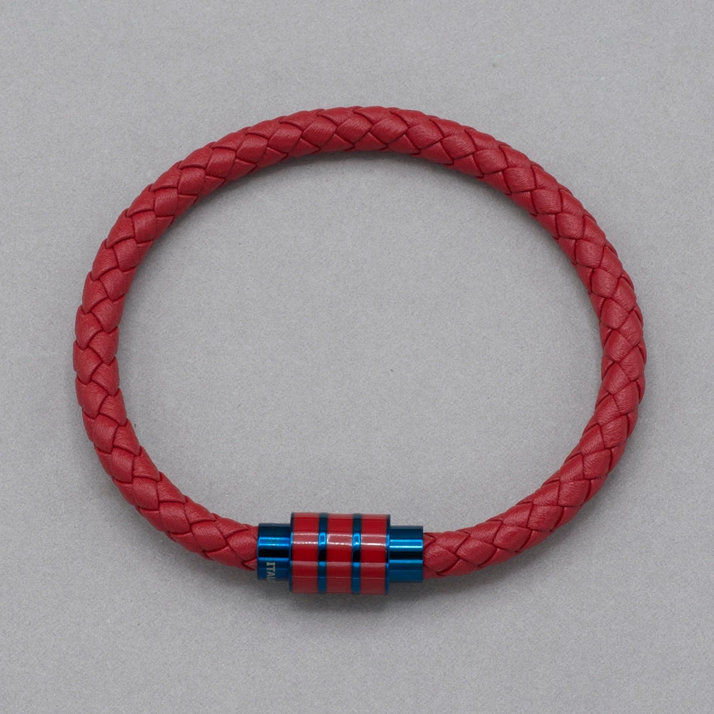 Italgem Steel Bracelets Italgem Red Leather Bracelet 3 Italgem Steel Bracelets Italgem Red Leather Bracelet