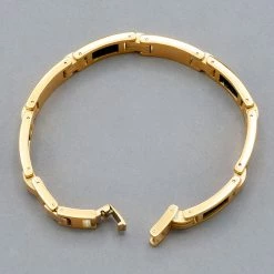 Italgem Steel Italgem Gold Stainless Steel Cable Link Bracelet