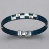 Italgem Steel Italgem 18k Blue Stainless Steel Cable Bracelet Bracelets