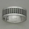 Italgem Steel Italgem Stainless Steel Grid Spinner Ring Rings