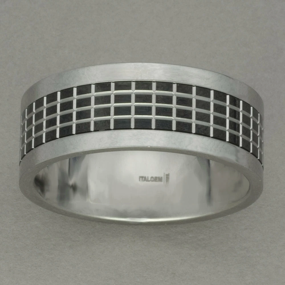 Italgem Steel Italgem Stainless Steel Grid Spinner Ring Rings 3 Italgem Steel Italgem Stainless Steel Grid Spinner Ring Rings