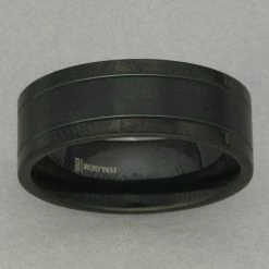 Italgem Steel Italgem Black Stainless Steel Ring Rings