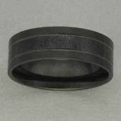 Italgem Steel Italgem Black Stainless Steel Ring Rings