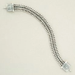 Tabra Sterling Silver Fishbone Connector Bracelet Chain CBR02 Bracelets