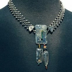 Tabra Sterling Silver Narrow Open Weave Connector Necklace Chain CNK21 Necklaces 23 Tabra Sterling Silver Narrow Open Weave Connector Necklace Chain CNK21 Necklaces