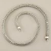 Necklaces Tabra Sterling Silver Half Round Connector Necklace Chain CNK03